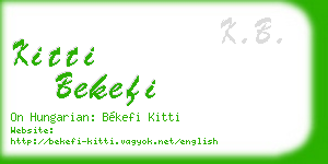 kitti bekefi business card